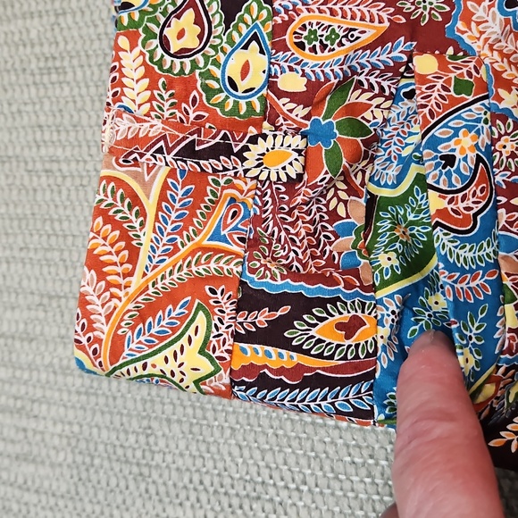 J. McLaughlin Women's Paisley Crop Pants Size 4 Cotto Spring Summer - Picture 13 of 15